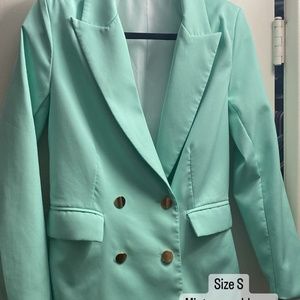 Mint green blazer